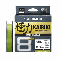 Shimano Kairiki 8+ 300 meter Mantis Green - 0,13 mm /8,3 kg